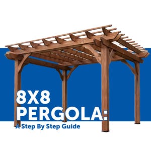 8x8 Wood Pergola Plans | DIY Outdoor Seating | Step-by-Step Digital Download PDF Woodworking Guide