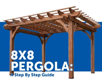 8x8 Wood Pergola Plans | DIY Outdoor Seating | Step-by-Step Digital Download PDF Woodworking Guide