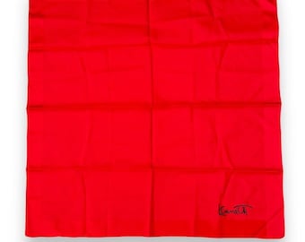 Red Scarf 26" X 26" Woman Vintage Soft Scarve Square Unisex