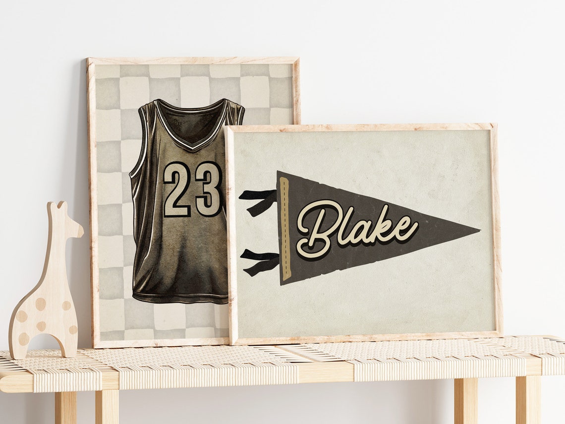 Basketball Boys Room Decor Set of 6 Gallery Wall Basketball Quote Wall