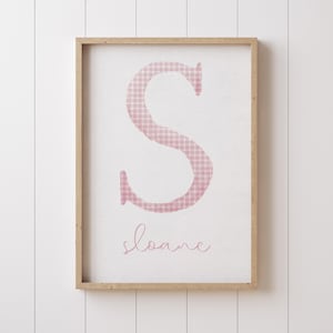 Newborn Name Sign Blush Pink Nursery Decor Custom Girl Name Print Custom Watercolor Personalized Baby Girl Wall Art Baby Shower Gift