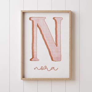 Newborn Name Sign Blush Pink Nursery Decor Custom Girl Name Print Custom Watercolor Personalized Baby Girl Wall Art Baby Shower Gift
