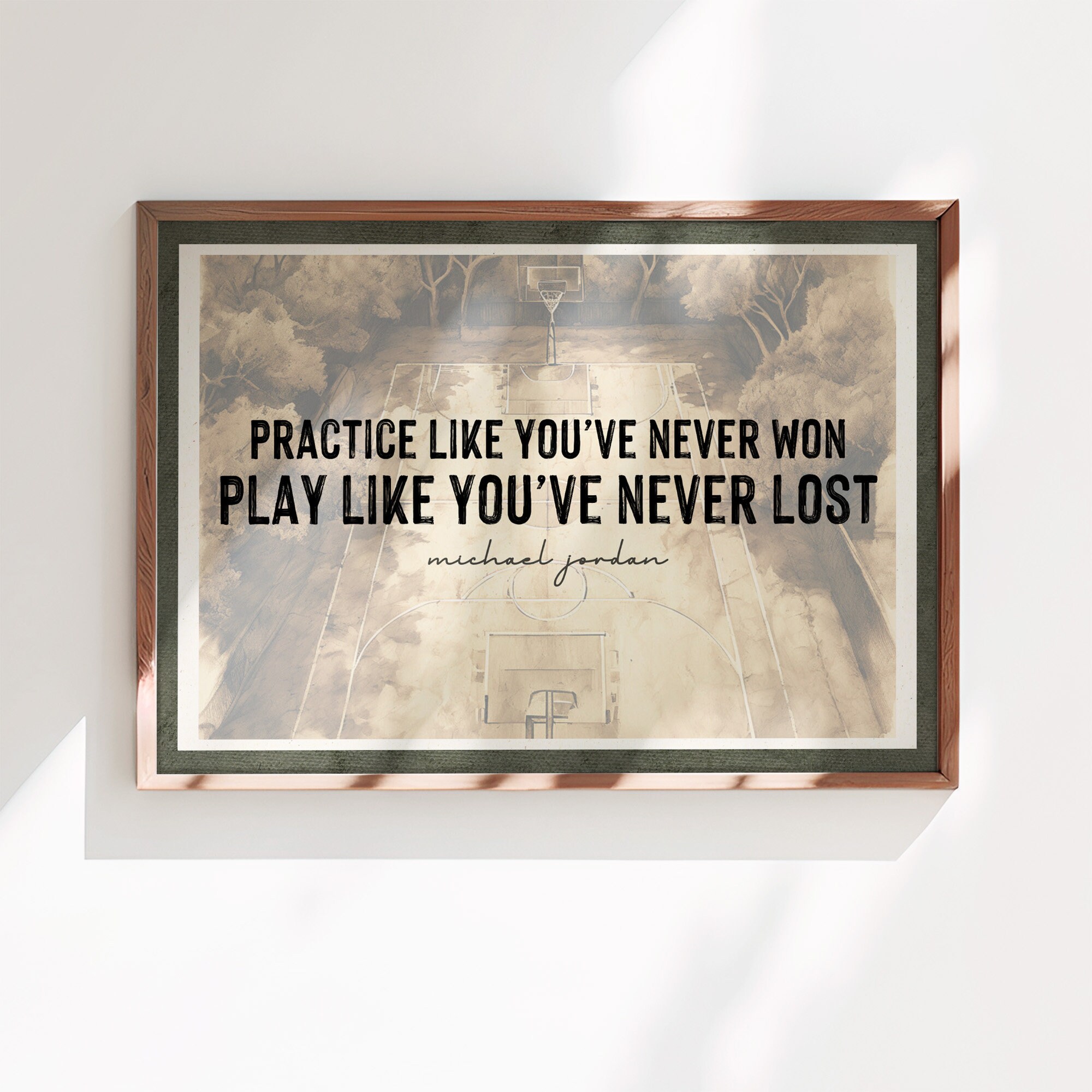 Basketball Boys Room Decor Set of 6 Gallery Wall Basketball Quote Wall