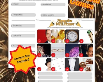 New Year's Eve Trivia Games | Printable Party Bundle (Digital Download)