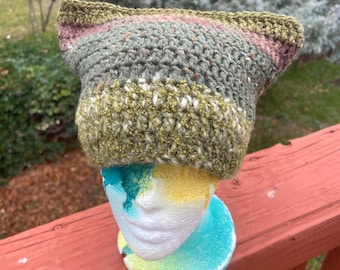 Earthy cat ear beanie