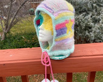 Pastel striped Balaclava