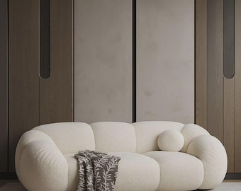 Modernes Bouclé Bubble Sofa, Geschwungene Wolken Luxus Couch, Zeitgenössisches Sofa, Wohnzimmer Möbel