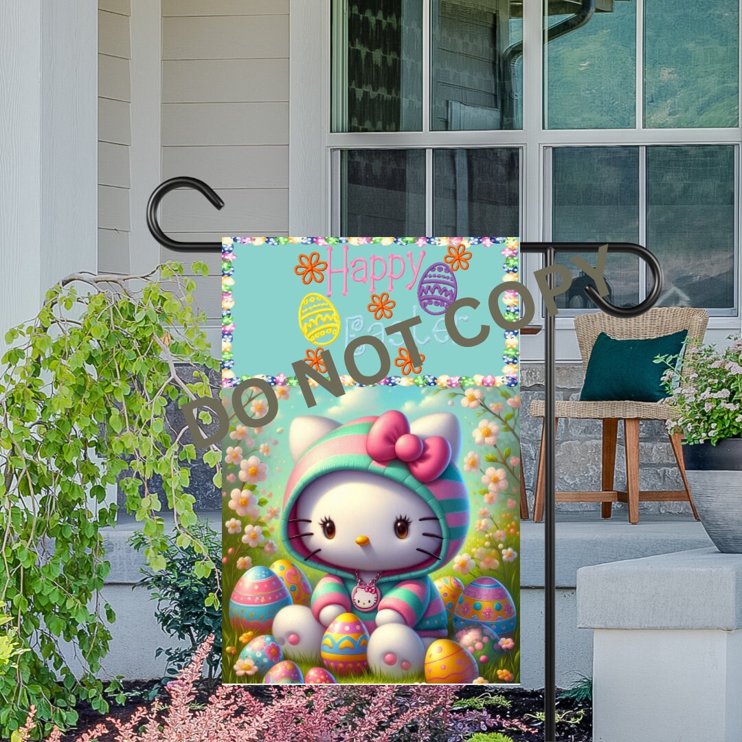 Kitty Easter Garden Flag, Spring Decor - Etsy