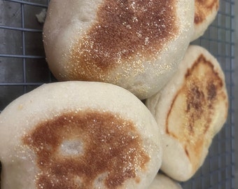 Easy English Muffin Recipe with Active Sourdough Starter