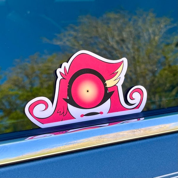 Nifty Car Window Sticker - Hazbin Hotel Peeker Car Decal- Nifty Car Sticker