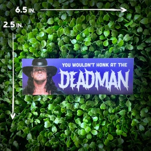 The Undertaker Car Bumper Sticker WWE Car Sticker Undertaker Undertaker Laminated Laptop Sticker image 2