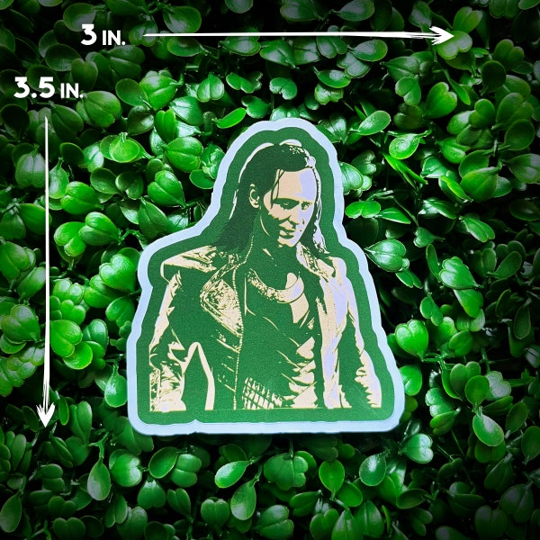 Loki Marvel Movie Sticker - Tom Hiddleston Character Decal - Comic Book Inspired Waterproof Sticker