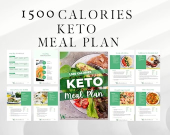 1500 Calorie Keto Meal Plan, Low Carb Recipes, Ketogenic Diet Guide, Weight Loss Meal Prep for Healthy Eating, Customized Nutrition Plan