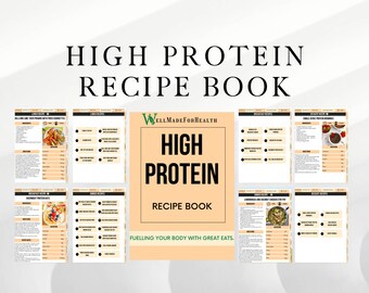 High Protein Cookbook, Nutritious Protein Rich Meal Ideas, Weekly Meal Planner Page, Hyperlinked Easy Protein Dessert Recipes, Smoothie Bowl