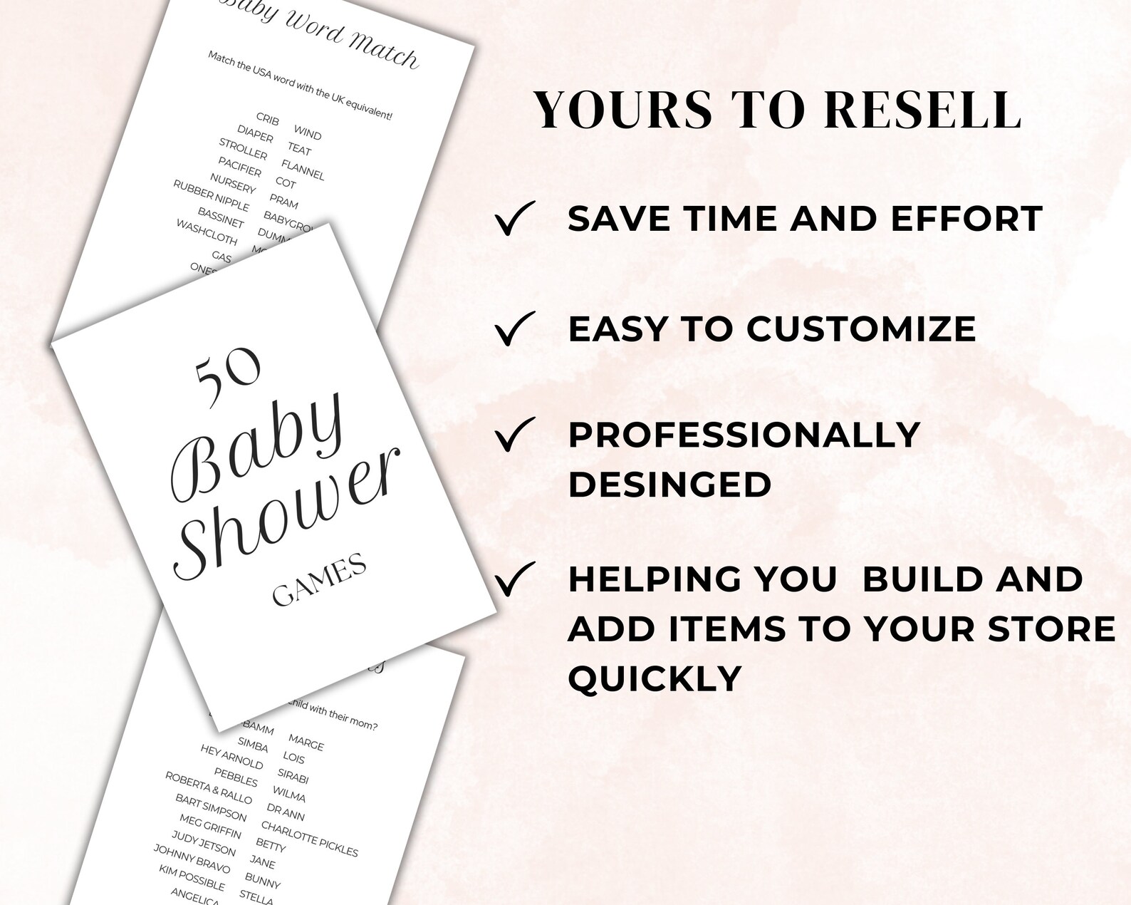 50 PLR BABY SHOWER Games, Baby Shower Games to Resell, Canva Template ...