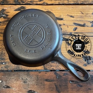 Griswold #3 Large Block Logo Cast Iron Skillet, 709A, Smooth Bottom. Add to a Collection, Permanent Stovetop Display.