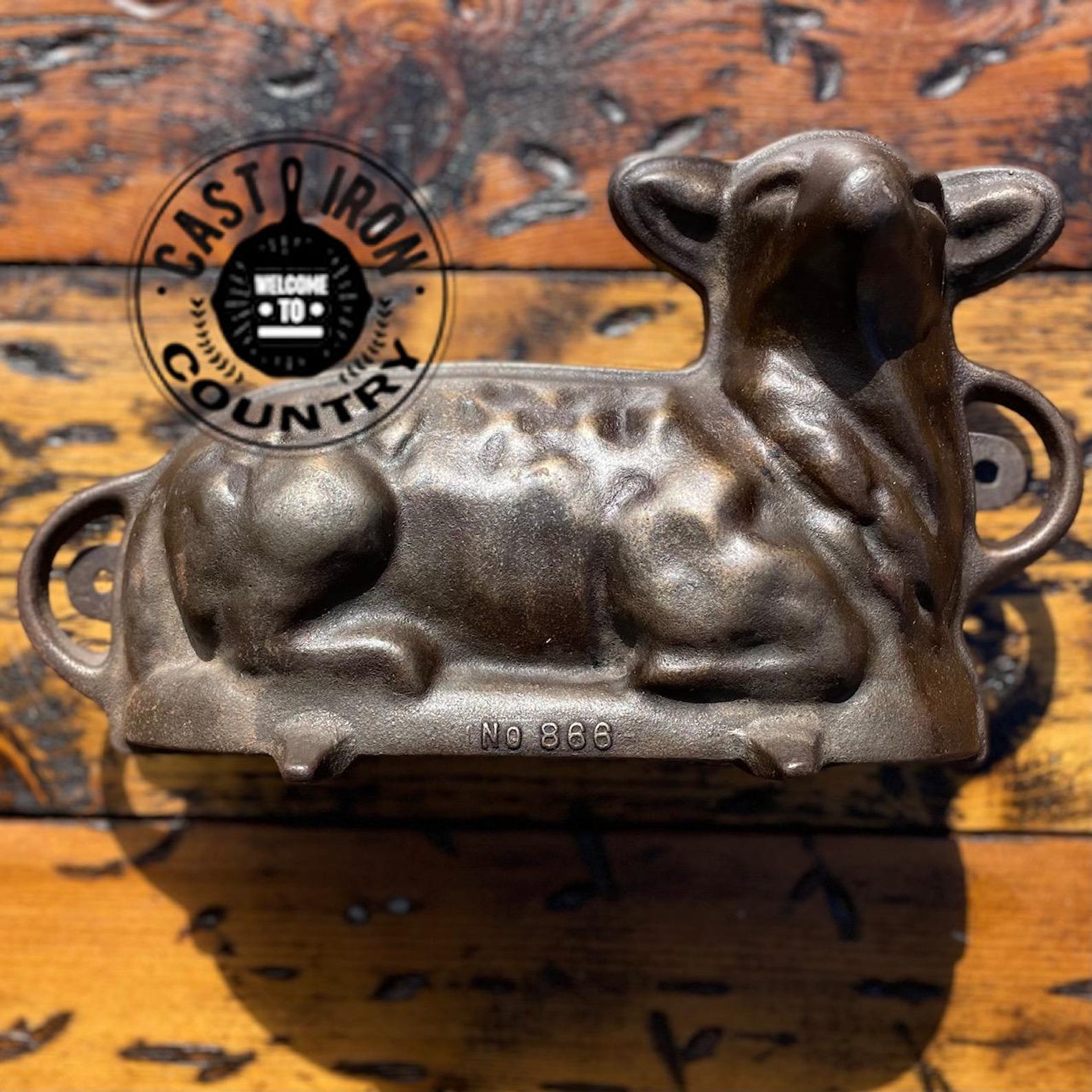 Griswold Cast Iron Lamb Cake Mold, No. 866, c. 1920s. Bake A Cake ~ Please The Children.
