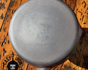 Wagner #8 Unmarked Cast Iron Skillet, Restored Vintage 1940s
