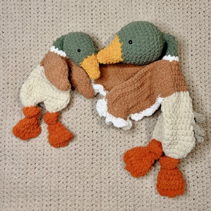 Duck Knotted Snuggler | Duck Lovey | Mallard Snuggler | Mallard Lovey - READY TO SHIP