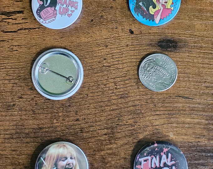 4 Pin Pack, Ghost Face, Scream, Final Girl, Horror, Scary Movie,  Gift, Decoration, Flair, Pin