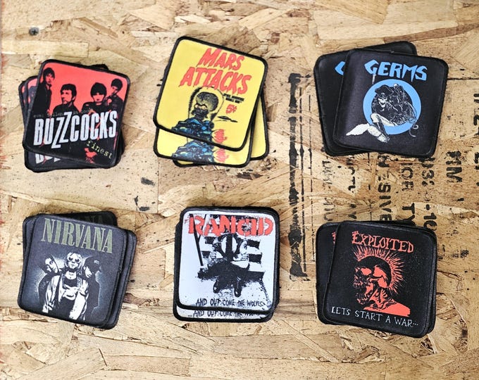 Patch, Nirvana, The Cure, Denim Jacket, Punk, Rock, Patch, Decoration, Flair, Iron On, Sew On