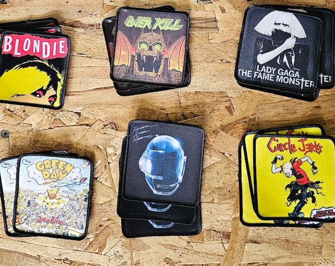 Blondie, Lady Gaga, OverKill, Green Day, Denim Jacket, Punk, Rock, Patch, Decoration, Flair, Iron On, Sew On