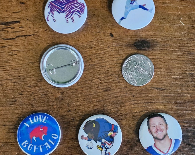 Buffalo 5 Pin Pack, Buffalo Football,  Josh Allen, Air Allen, Bills Mafia, Buffalo,  Gift, Decoration, Flair, Pin