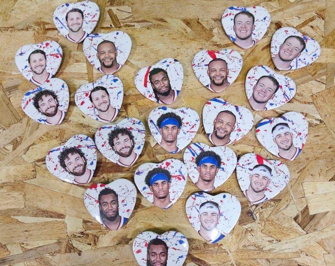 Buffalo Heart Pin, Buffalo Football,  Josh Allen, Air Allen, Bills Mafia, Buffalo,  Gift, Decoration, Flair, Pin, Super bowl