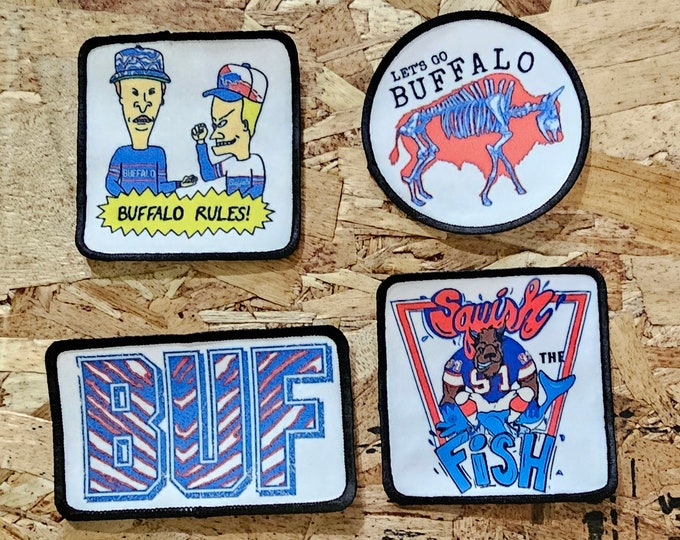 Buffalo, Buffalo Football Patch, Decoration, Flair, Iron On, Sew On, Let's Go Buffalo, Funny,