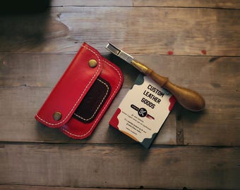Handmade Toscana Leather Mini Wallet: Double Snap, Compact Design