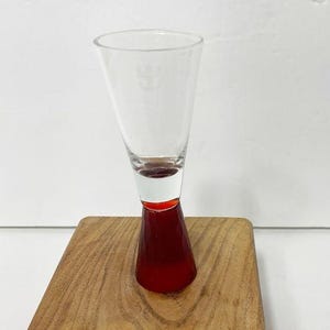 Vintage Royal Caribbean Cruise Line Ruby Red Tall Shotglas