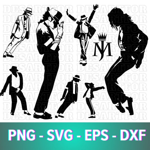 Michael Jackson Svg, Michael Jackson Png, King of The Pop Svg, MJ Svg, MJ Png, Mj Musical Svg,King of The Pop Png, Michael Jackson Cricut