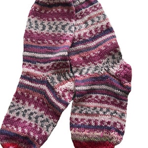 Chaussettes tricotées à la main pour adultes