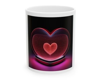 Love-filled Ceramic Mug - Heart Image Drinkware