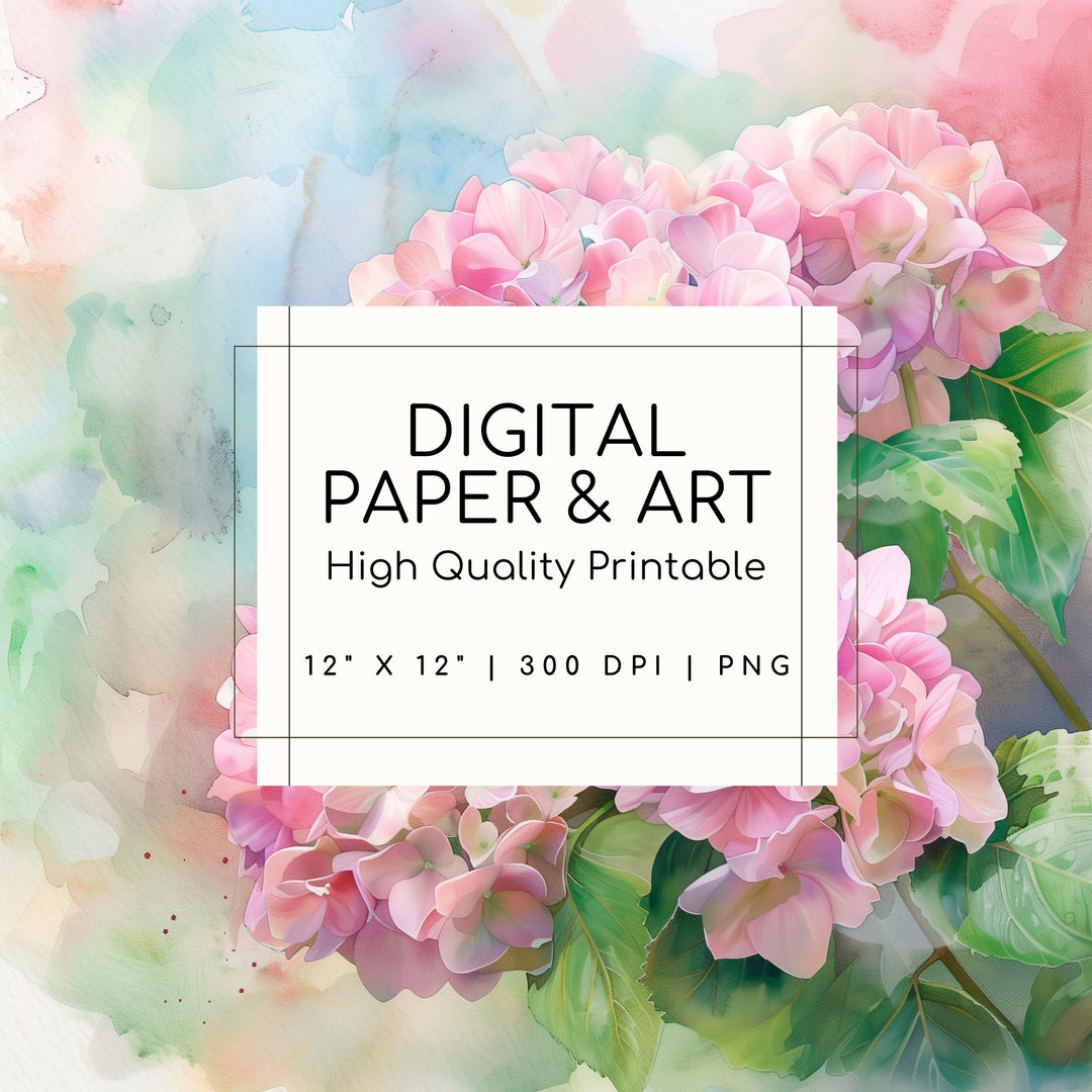 Flower Pattern Digital Paper Wall Art Prints Floral Digital Art ...