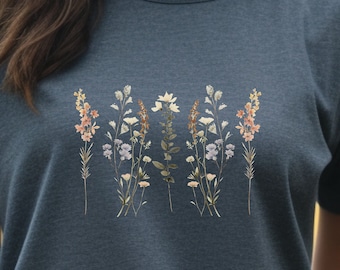 Wildflower T-shirt: Soft Cotton Blend Tee for Nature Lovers