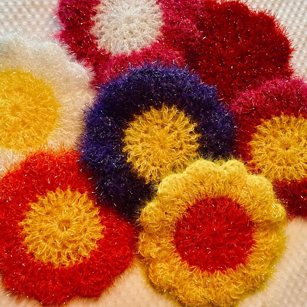 Flower Scrubby, Kitchen Scrubby, Dish Scrubby, Crochet Scrubbie, Crochet PATTERN