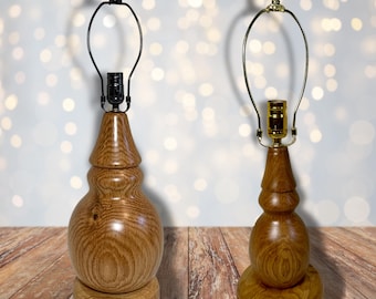 Handmade Wood Table Lamp: Rustic Reclaimed Wood Home Decor