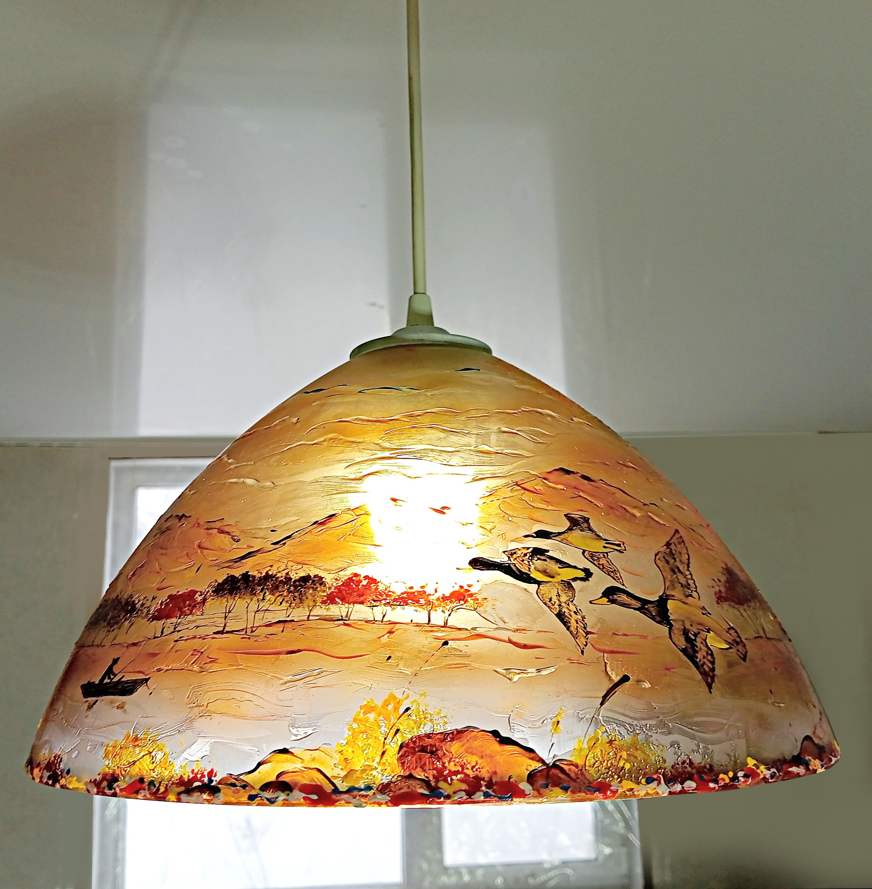 Stained glass on sale rib cage lamp