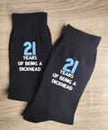 21st Birthday Gag Socks | Funny Novelty Gift for Him or Her