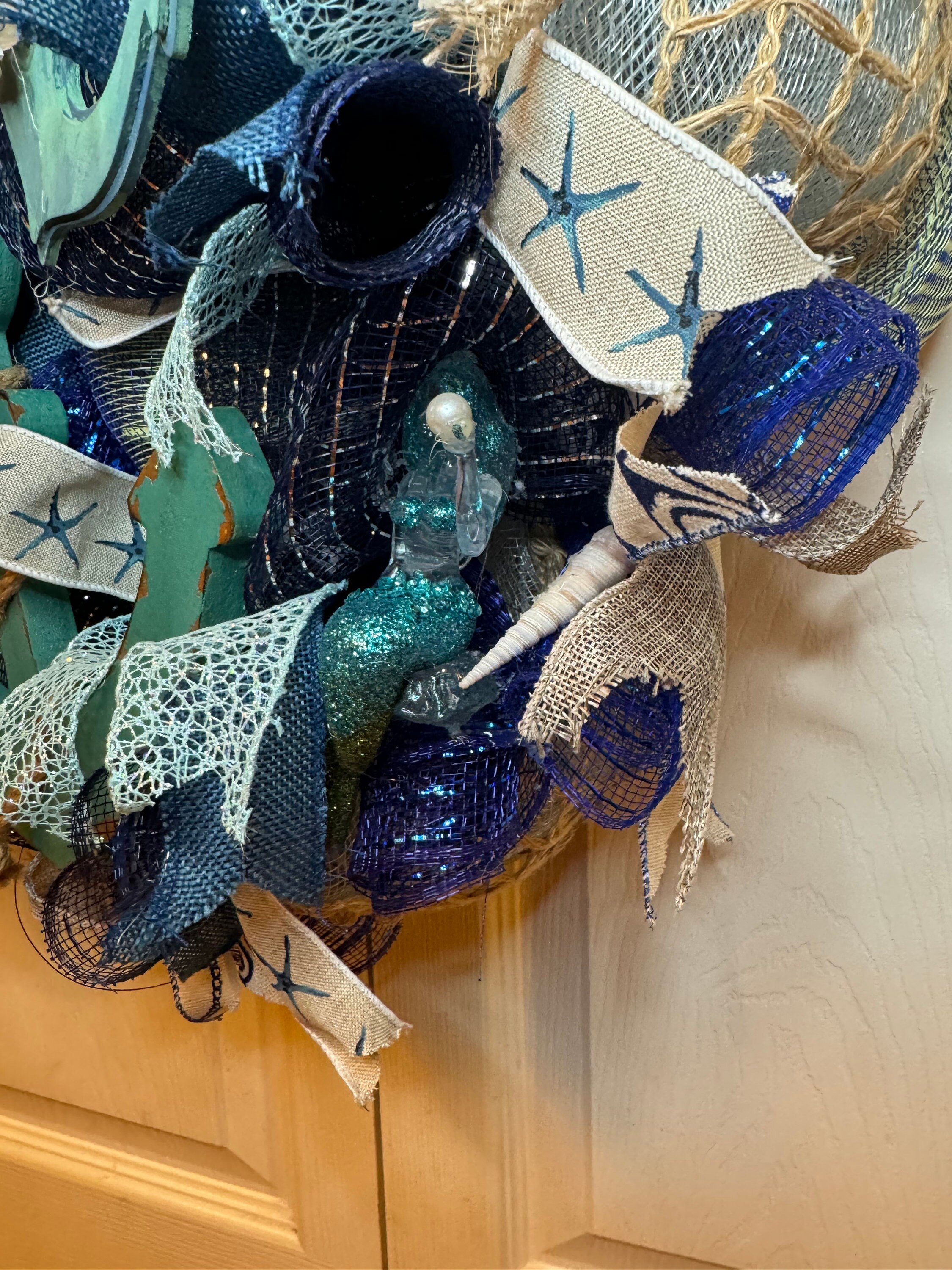 Coastal Anchor Wreath | Beach Front Door Decor | Nautical Summer Home ...