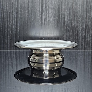 Vintage Silver Plated Footed Presentation Plate, Pedestal Serving Tray, Cake Stand, Dessert Plateau, Marked Display Tableware. France 1940s.