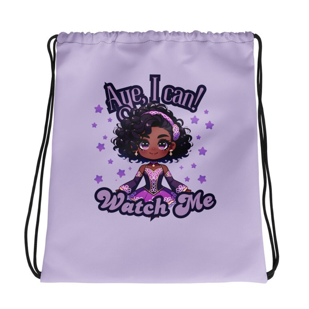 Irish Dance Class Studio Drawstring Bag Irish Dance Shoe Bag, Feis Bag