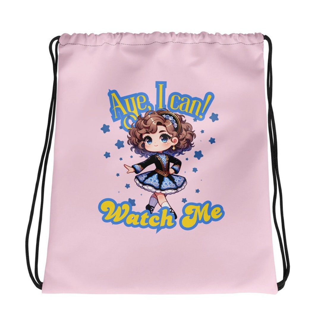 Irish Dance Class Studio Drawstring Bag Irish Dance Shoe Bag, Feis Bag