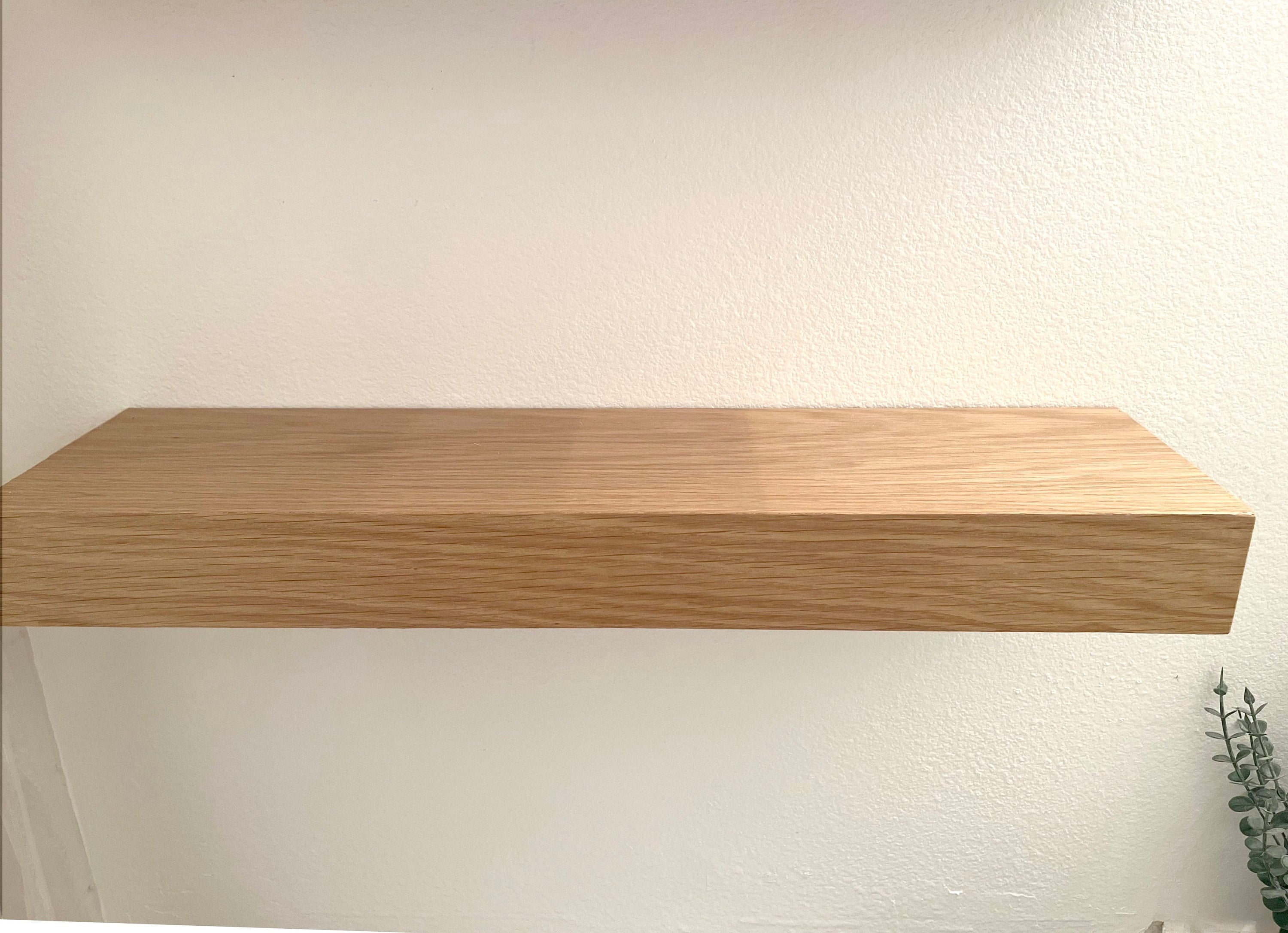 White Oak Floating Shelf, Floating Wood Shelf, Custom Size Shelves