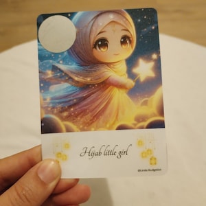 cartes à gratter hijab little girl