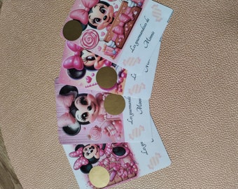 cartes à gratter "les gourmandises de Minnie"