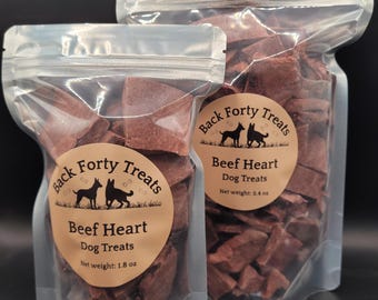 Freeze Dried Beef Heart Dog Treats | Single Ingredient, Grass-Fed, High Protein