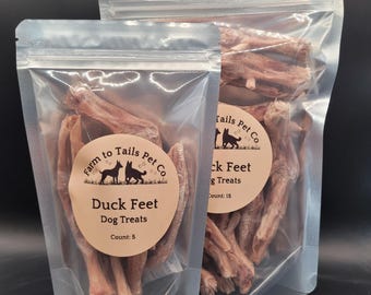 Freeze Dried Duck Feet Dog Treats | Single Ingredient Chew | Joint Support Crunchy Dog Treat