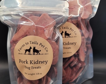 Freeze Dried Pork Kidney Dog Treats | Single Ingredient Nutrient Dense Organ Meat